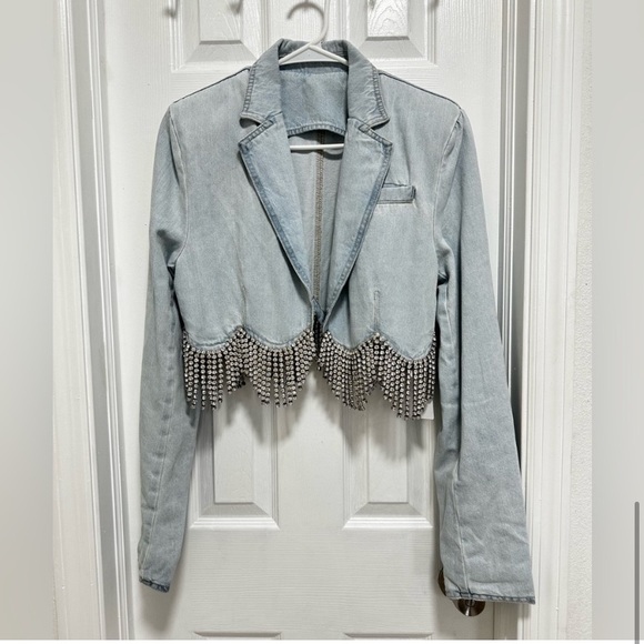 Scalloped AREA Denim Jacket - Picture 5 of 8